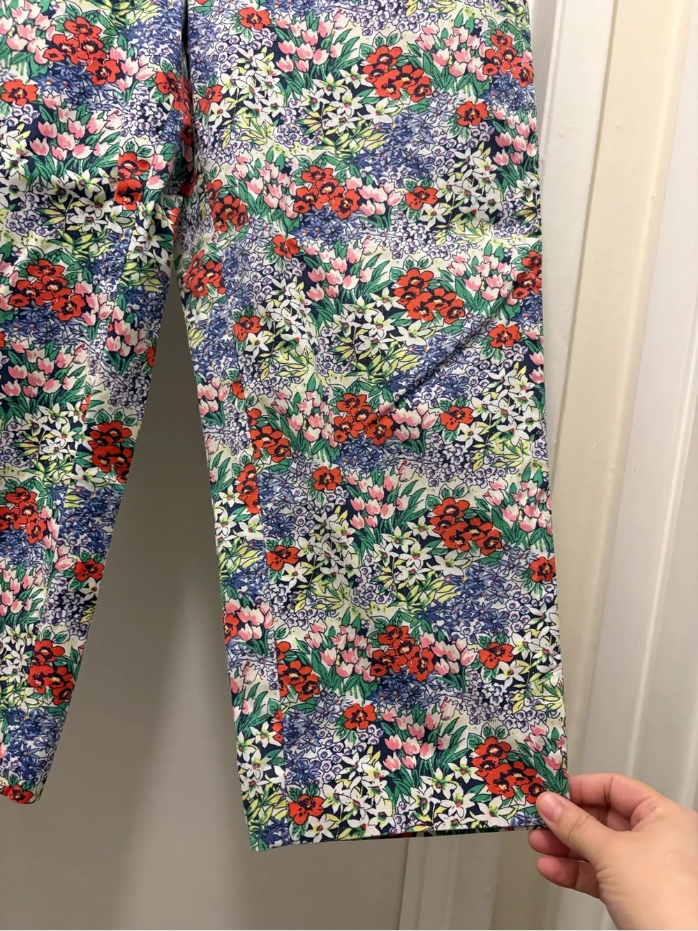 Talbots Perfect Skimmer Pedal Pusher Floral Pants Size 6 Spring Bloomcore Beachy - Picture 6 of 13